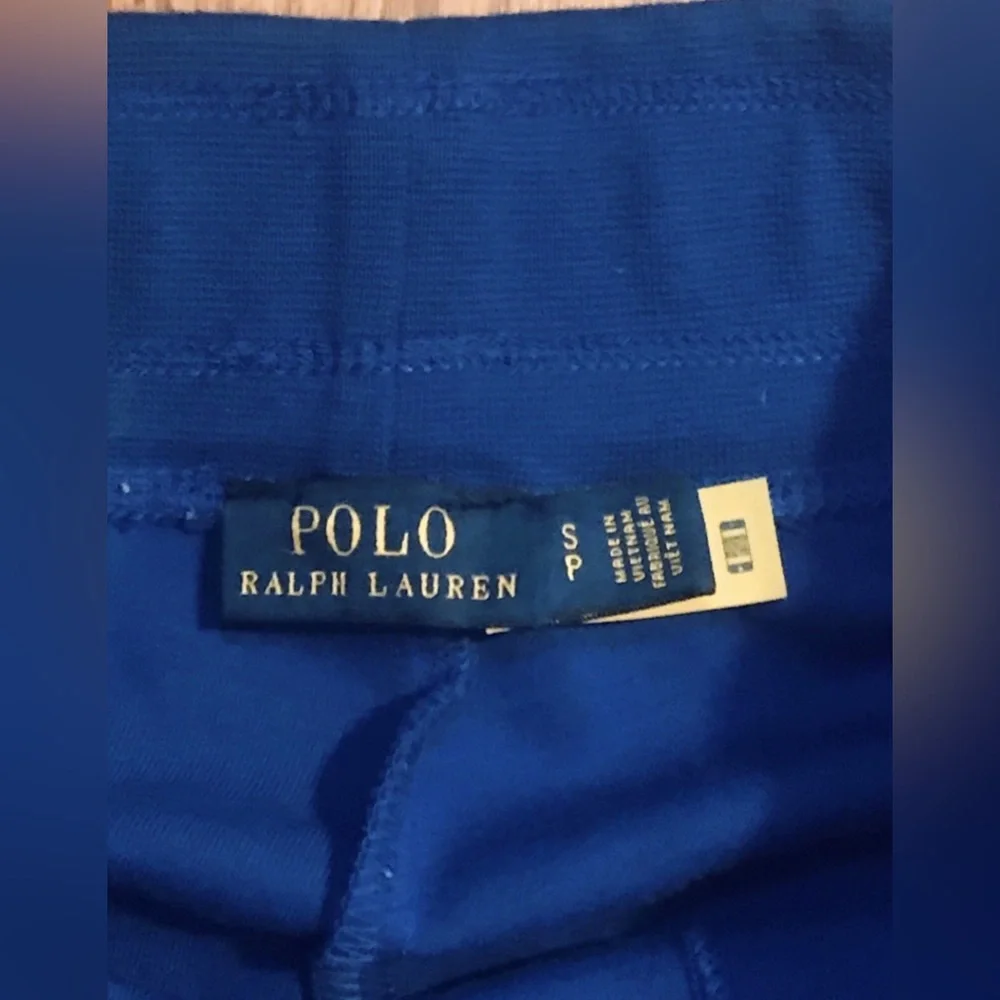 Polo Ralph Lauren Blue Tapered Leg Sweatpants Mens S Drawstring Waist Pockets